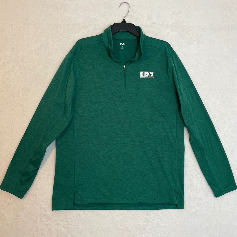 Dick's Sporting Goods Green DSG Performance 1/4 Zip Pullover Top Men's Size L